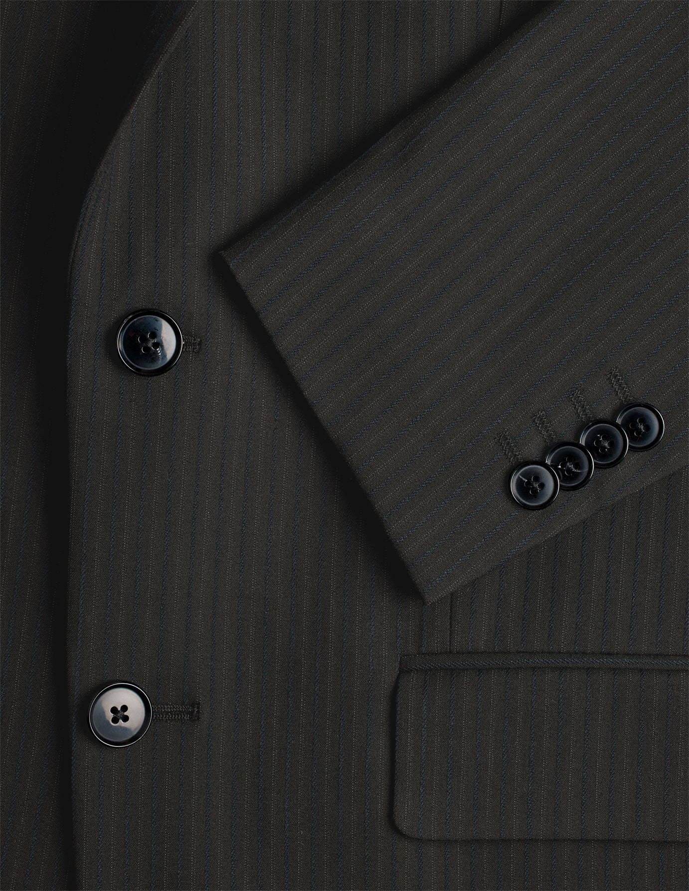 Essential Blazer Slim Asphalt Pinstripe